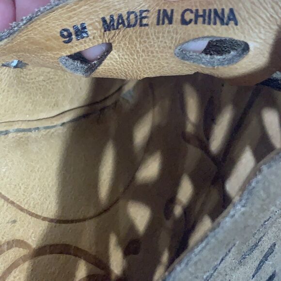 BORN Brown Suede Leather Wedged Cushioned Sandals Size 9 Womens - Picture 6 of 7